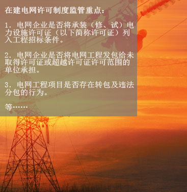 八、在建電網(wǎng)工程項目許可制度執(zhí)行情況