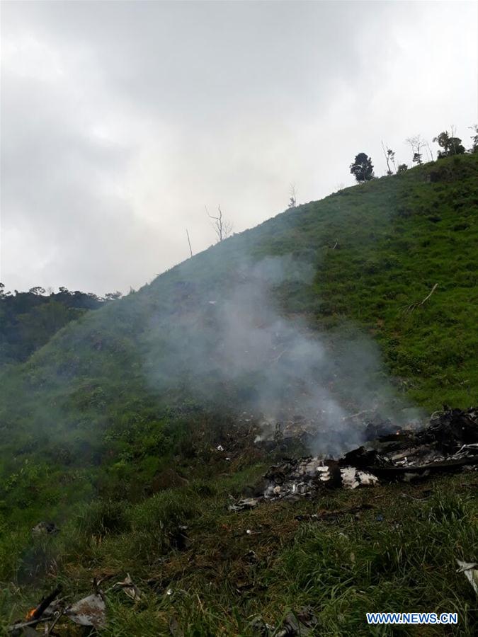 COLOMBIA-SEGOVIA-ACCIDENT-HELICOPTER