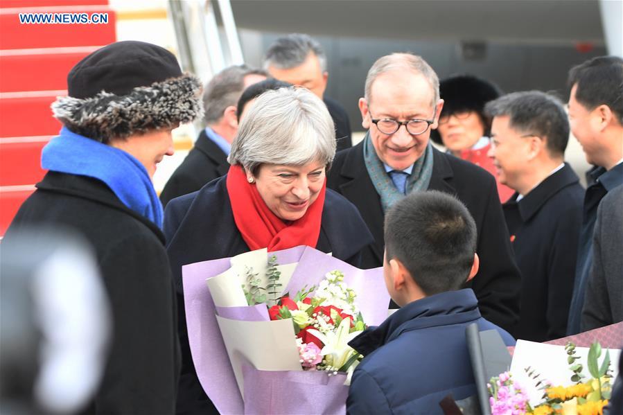 CHINA-WUHAN-BRITISH PM-ARRIVAL (CN)