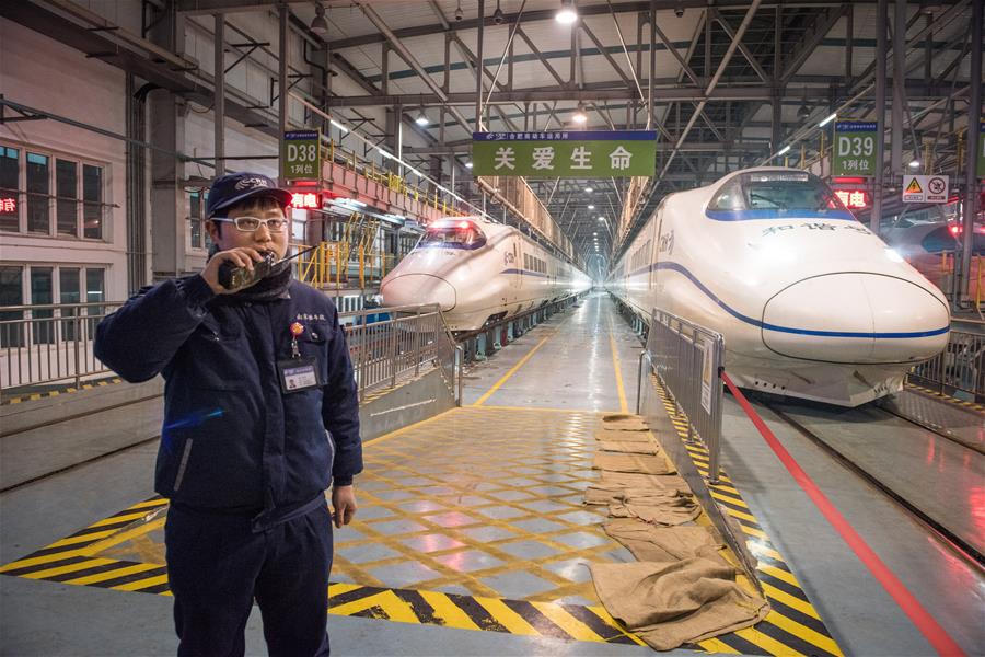 CHINA-HEFEI-SPRING FESTIVAL-BULLET TRAIN-MAINTENANCE (CN)