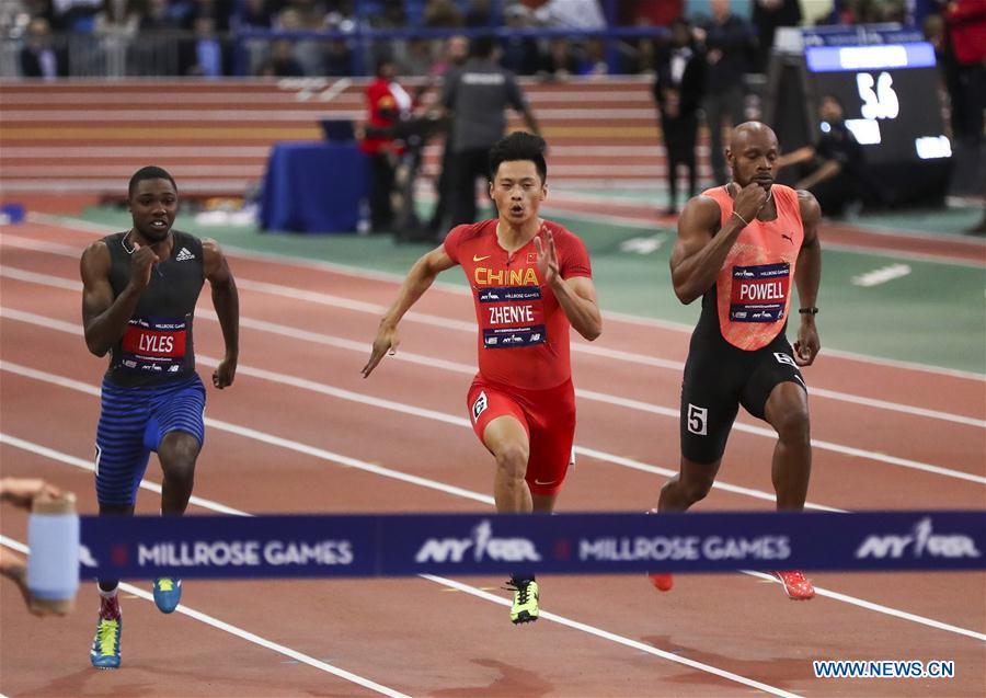 (SP)U.S.-NEW YORK-NYRR MILLROSE GAMES-MEN'S 60M-XIE ZHENYE