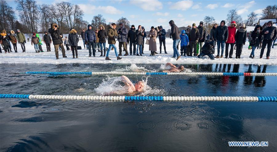 (SP)LITHUANIA-TRAKAI-WINTER SWIMMING RACE