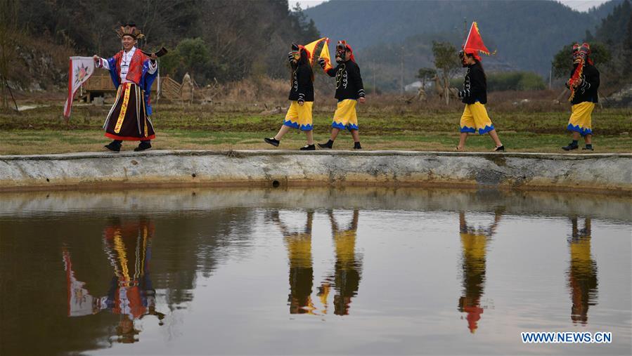 #CHINA-HUBEI-SPRING FESTIVAL-CELEBRATION-NUO OPERA (CN)