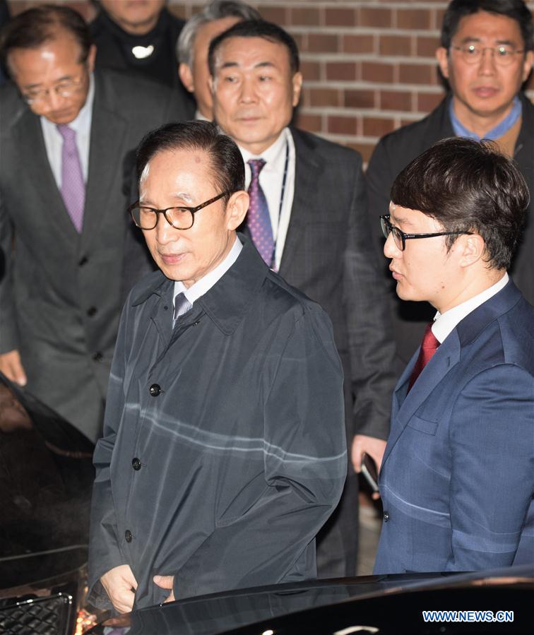 SOUTH KOREA-SEOUL-FORMER PRESIDENT-LEE MYUNG-BAK-TAKING INTO CUSTODY