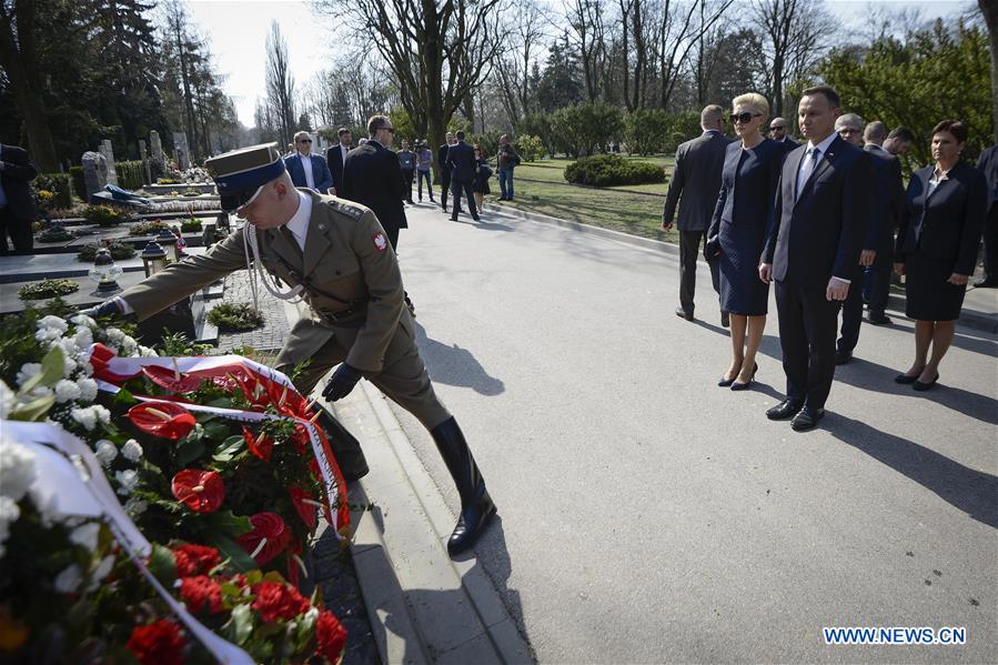 POLAND-WARSAW-PLANE CRASH-ANNIVERSARY-COMMEMORATION