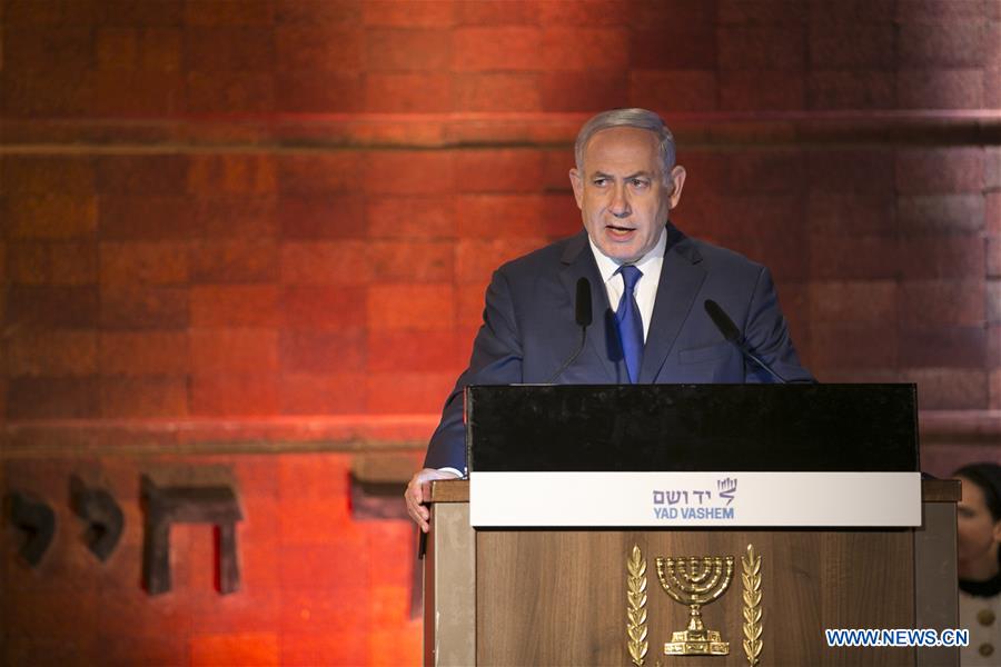 MIDEAST-JERUSALEM-NETANYAHU-HOLOCAUST REMEMBRANCE DAY