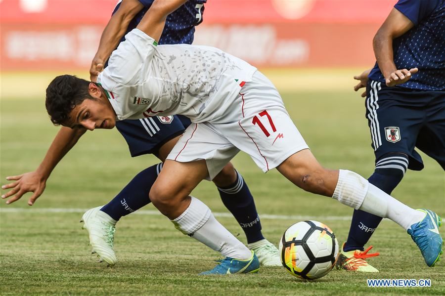 (SP)CHINA-JIANGSU-JIANGYIN-FOOTBALL-CFA INTERNATIONAL YOUTH TOURNAMENT-JPN VS IRAN