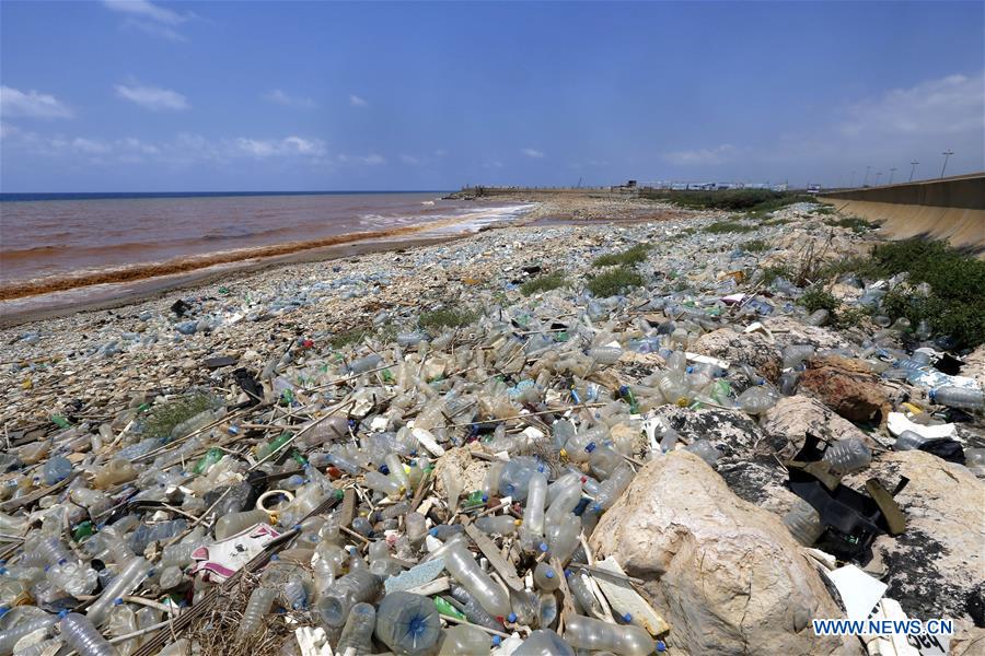 LEBANON-BEIRUT-COAST-POLLUTION