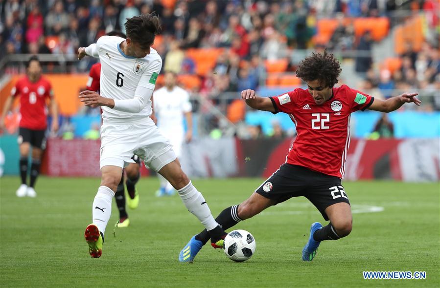 (SP)RUSSIA-YEKATERINBURG-2018 WORLD CUP-GROUP A-EGYPT VS URUGUAY