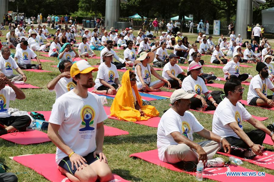 U.S.-CHICAGO-INTERNATIONAL YOGA DAY-CELEBRATION