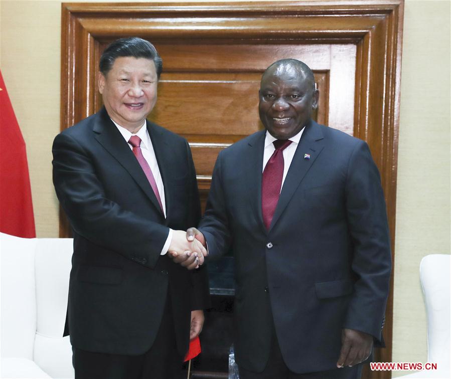 SOUTH AFRICA-PRETORIA-CHINA-XI JINPING-CYRIL RAMAPHOSA-TALKS