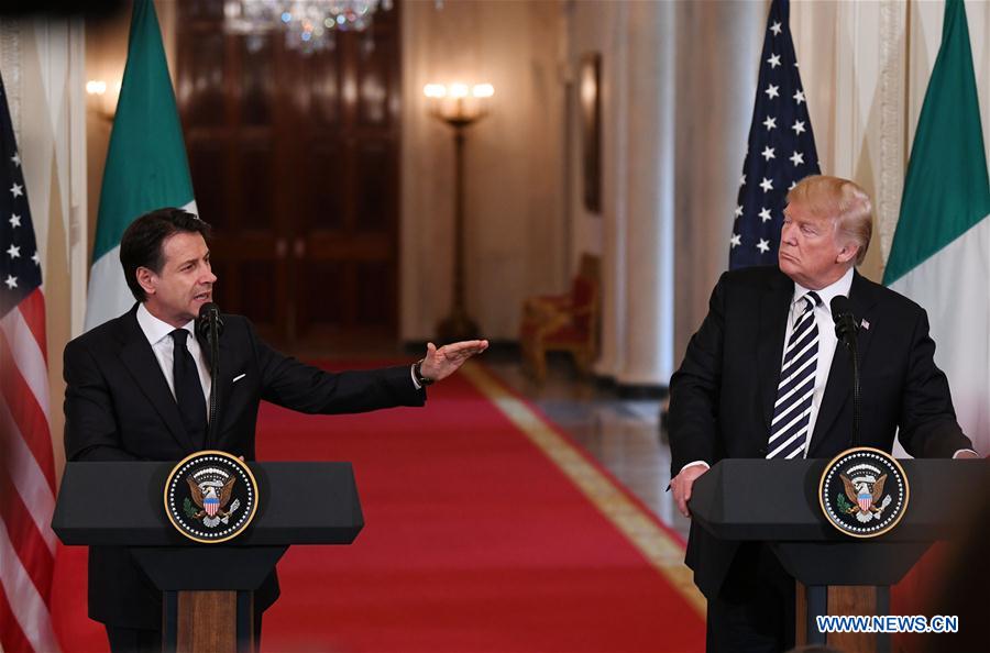 U.S.-WASHINGTON D.C.-TRUMP-ITALY-PM-PRESS CONFERENCE