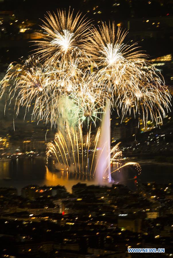 SWITZERLAND-GENEVA-LAKE LEMAN-FIREWORKS