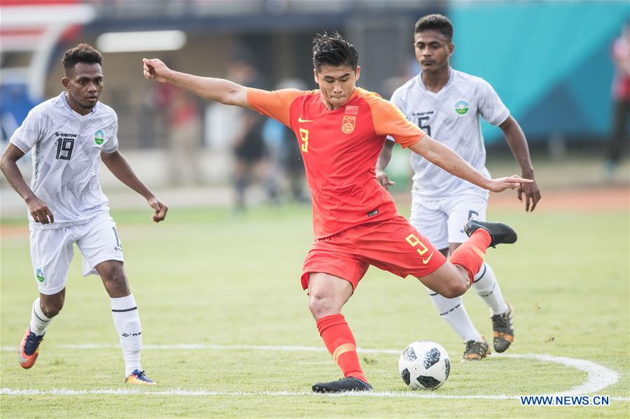 (SP)INDONESIA-BANDUNG-ASIAN GAMES-FOOTBALL-CHINA VS TIMOR LESTE