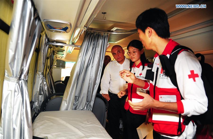 SYRIA-DAMASCUS-CHINA-RED CROSS-MOBILE CLINICS-AMBULANCES-DONATION