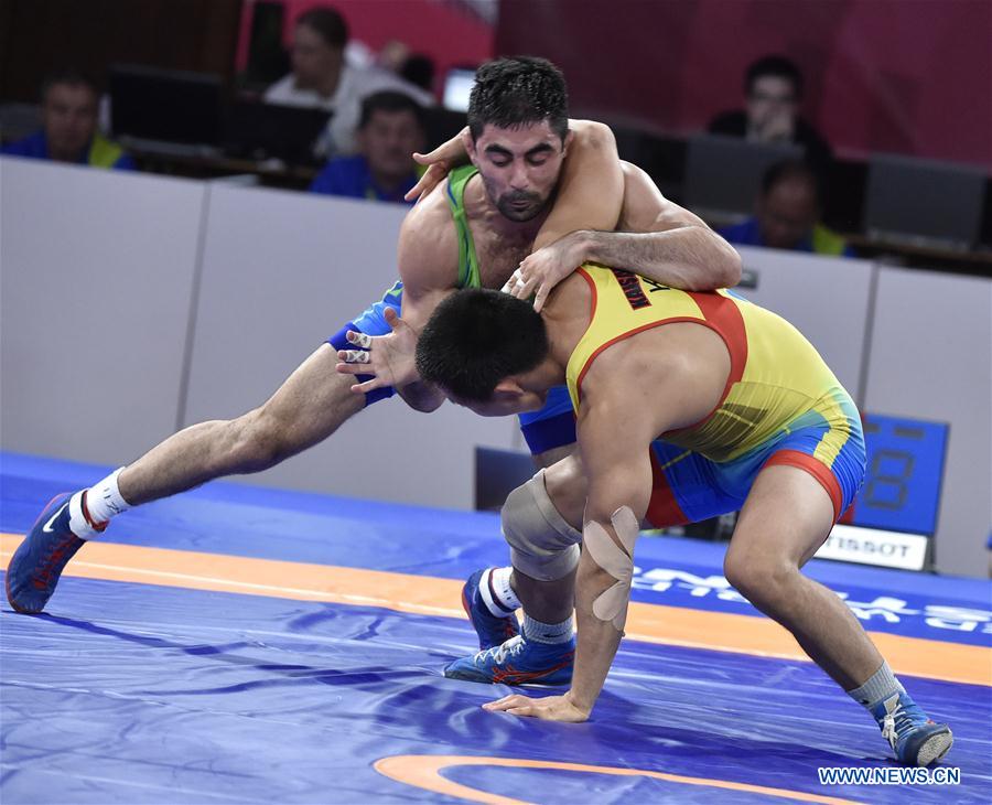 (SP)INDONESIA-JAKARTA-ASIAN GAMES-WRESTLING-MEN'S FREESTYLE 74 KG