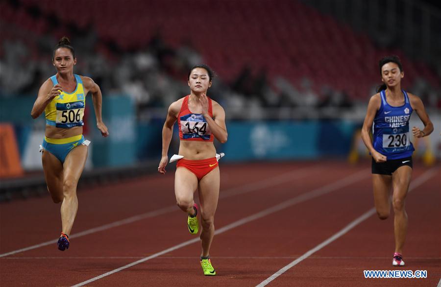 (SP)INDONESIA-JAKARTA-ASIAN GAMES-ATHLETICS-WOMEN'S 100M QUALIFICATION