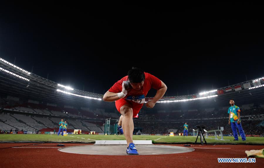 (SP)INDONESIA-JAKARTA-ASIAN GAMES-ATHLETICS-WOMEN'S SHOT PUT