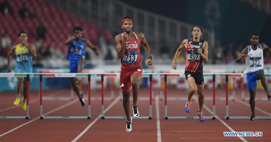 (SP)INDONESIA-JAKARTA-ASIAN GAMES-ATHLETICS-MEN'S 400M HURDLES