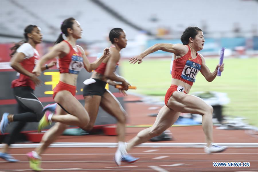 (SP)INDONESIA-JAKARTA-ASIAN GAMES-ATHLETICS-WOMEN'S 4X100M RELAY