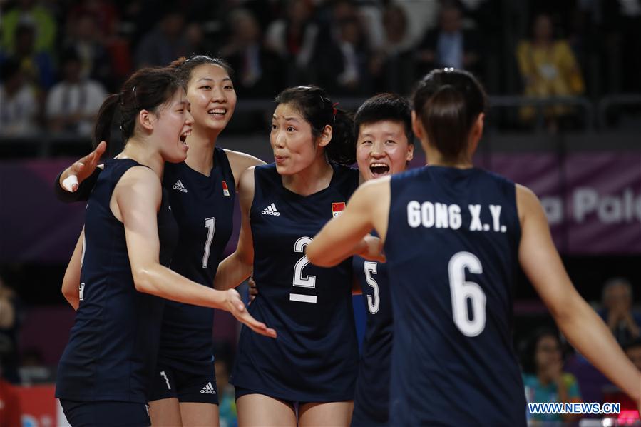 (SP)INDONESIA-JAKARTA-ASIAN GAMES-WOMEN'S VOLLEYBALL FINAL-CHINA VS THAILAND