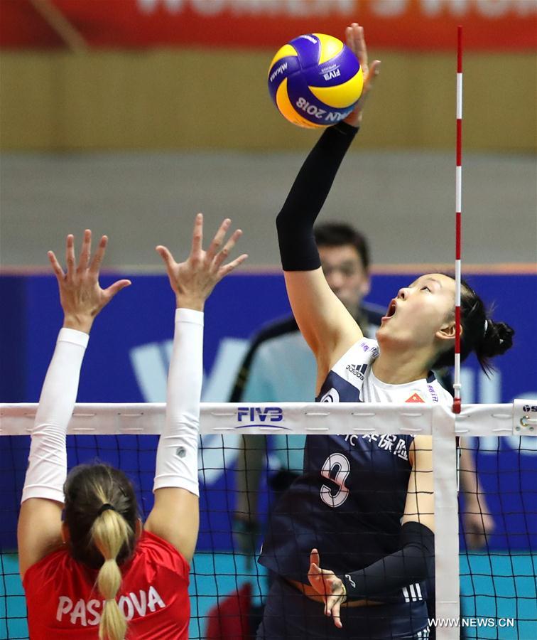 (SP)JAPAN-SAPPORO-VOLLEYBALL-WOMEN'S WORLD CHAMPIONSHIP-CHINA VS BULGARIA