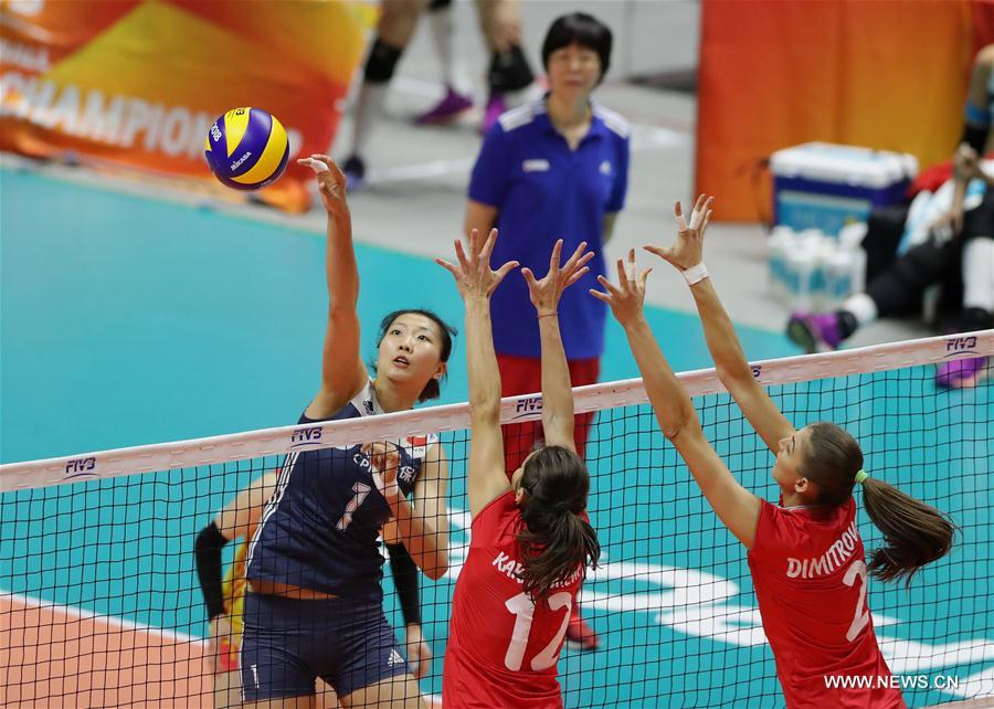 (SP)JAPAN-SAPPORO-VOLLEYBALL-WOMEN'S WORLD CHAMPIONSHIP-CHINA VS BULGARIA