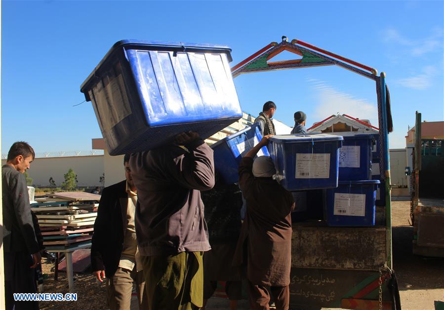 AFGHANISTAN-BALKH-MAZAR-I-SHARIF-ELECTION MATERIALS