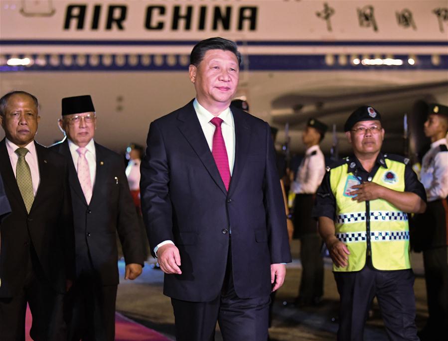 BRUNEI-BANDAR SERI BEGAWAN-CHINA-XI JINPING-ARRIVAL