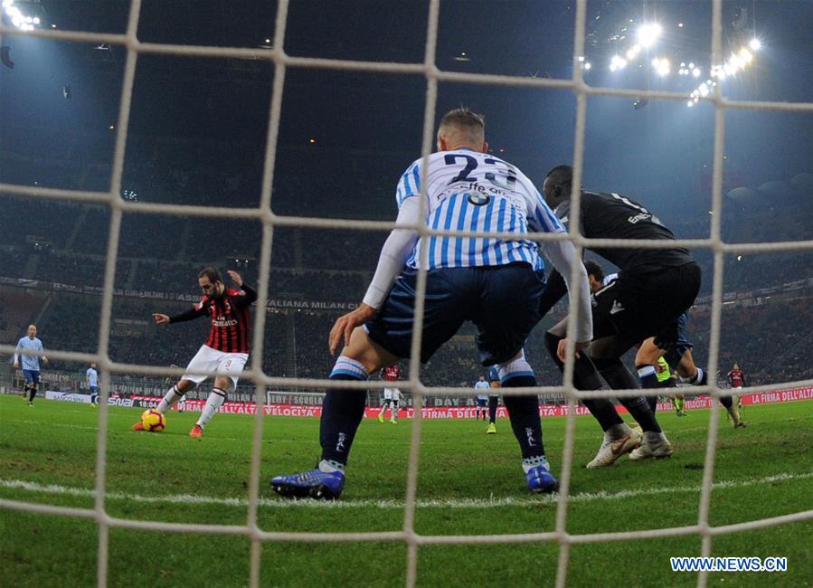 (SP)ITALY-MILAN-SOCCER-SERIE A-AC MILAN VS SPAL