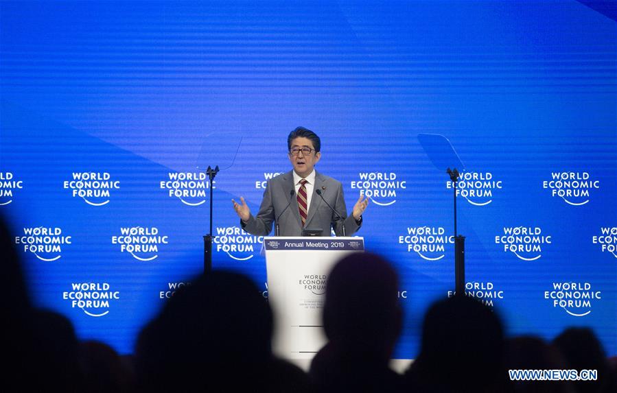 SWITZERLAND-DAVOS-WORLD ECONOMIC FORUM-JAPAN-ABE