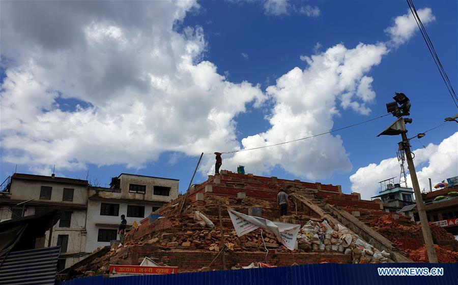 NEPAL-KATHMANDU-HANUMANDHOKA DURBAR SQUARE-RECONSTRUCTION