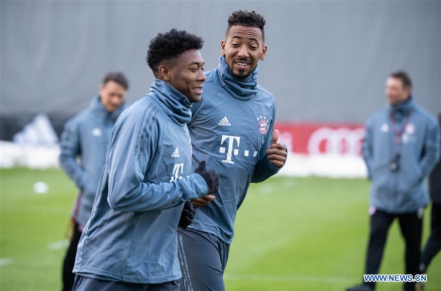 (SP)GERMANY-MUNICH-SOCCER-UEFA CHAMPIONS LEAGUE-BAYERN MUNICH VS LIVERPOOL-TRAINING SESSION