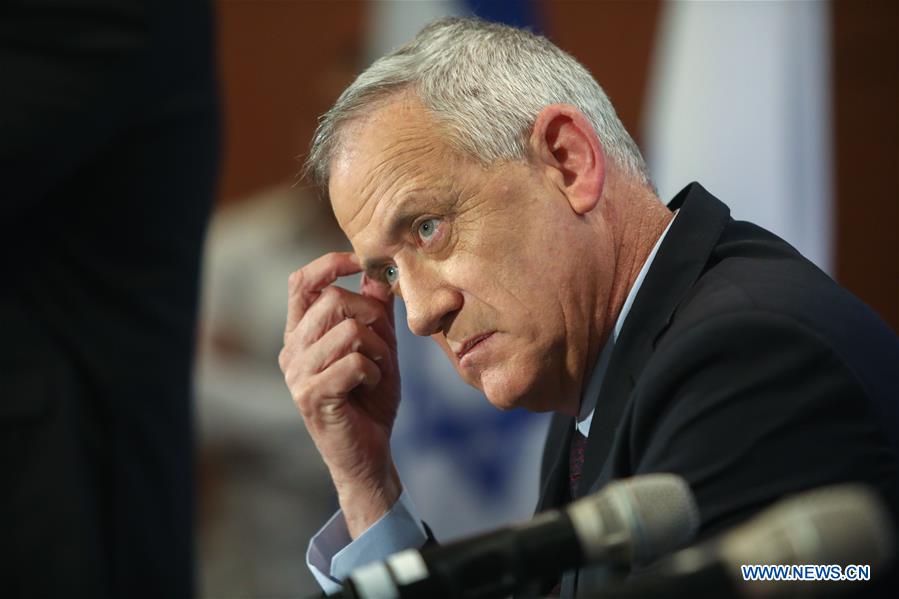 ISRAEL-TEL AVIV-ELECTIONS-CAMPAIGN-BENNY GANTZ