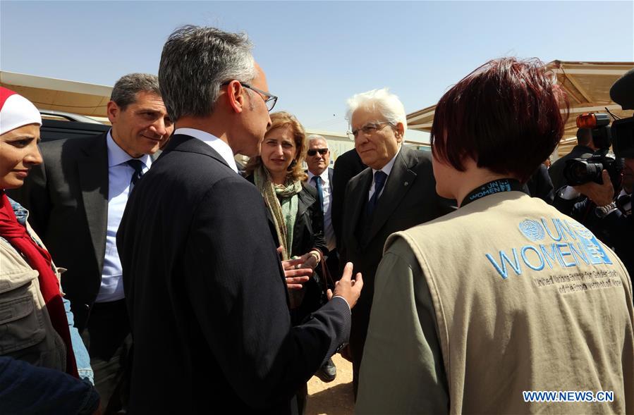 JORDAN-ZAATARI-CAMP-ITALY-PRESIDENT-VISIT