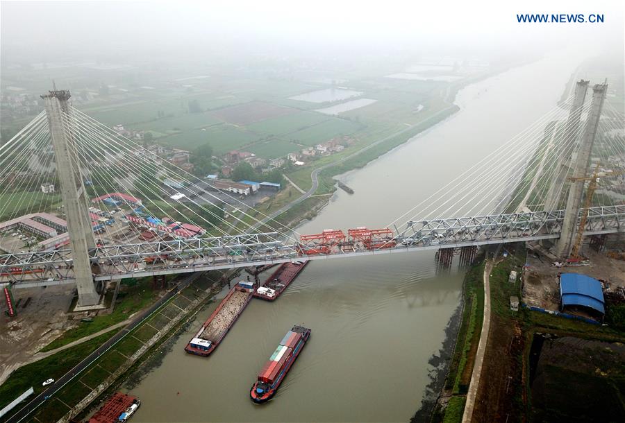 CHINA-ANHUI-RAILWAY BRIDGE-CONSTRUCTION (CN)