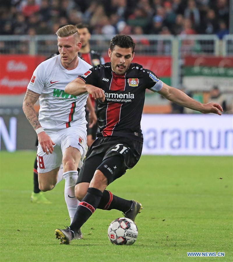 (SP)GERMANY-AUGSBURG-SOCCER-BUNDESLIGA-AUGSBURG VS LEVERKUSEN