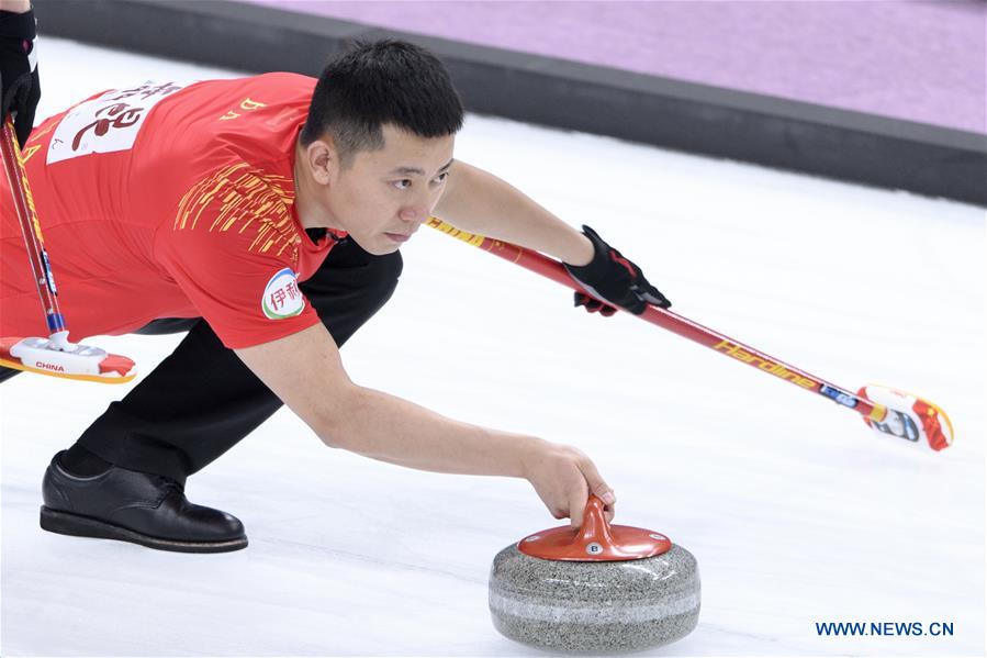 (SP)CHINA-BEIJING-CURLING-WCF WORLD CUP-GRAND FINAL-MEN'S FINAL