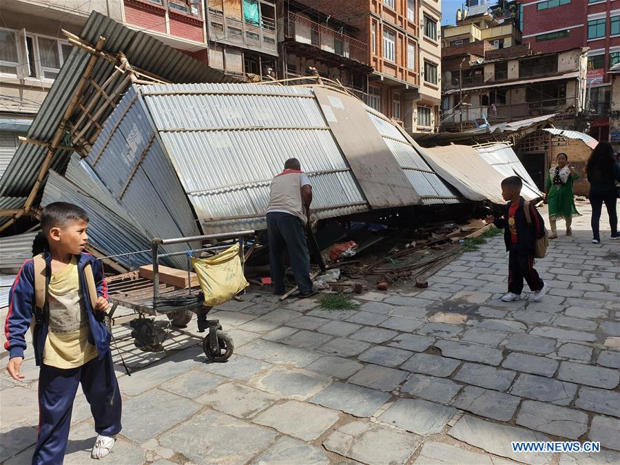 NEPAL-KATHMANDU-STORM-AFTERMATH