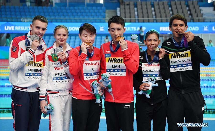 (SP)SOUTH KOREA-GWANGJU-FINA WORLD CHAMPIONSHIPS-DIVING-MIXED 10M SYNCHRONISED