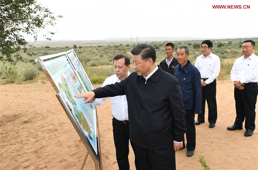 CHINA-GANSU-WUWEI-XI JINPING-INSPECTION (CN)