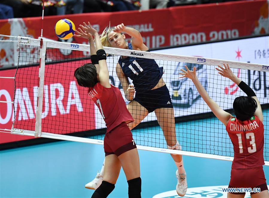 (SP)JAPAN-SAPPORO-VOLLEYBALL-WOMEN'S WORLD CUP-JPN VS USA