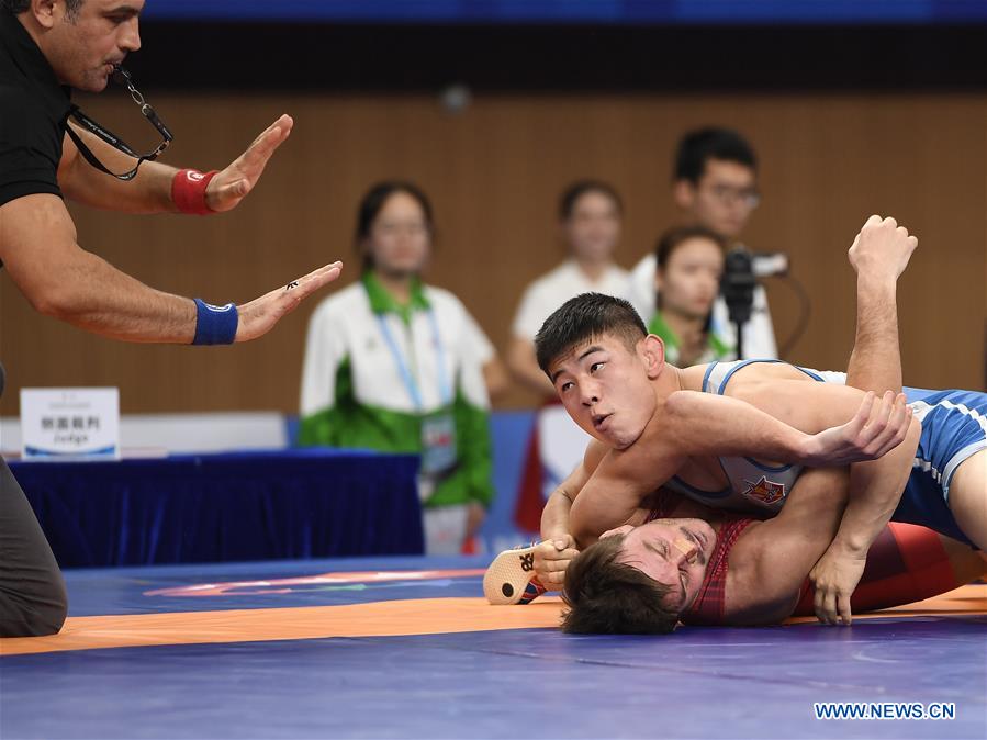 (SP)CHINA-WUHAN-7TH MILITARY WORLD GAMES-WRESTLING-FREESTYLE MEN 57KG