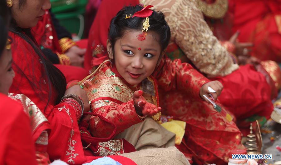 NEPAL-KATHMANDU-CULTURE-BEL BIBAHA CEREMONY