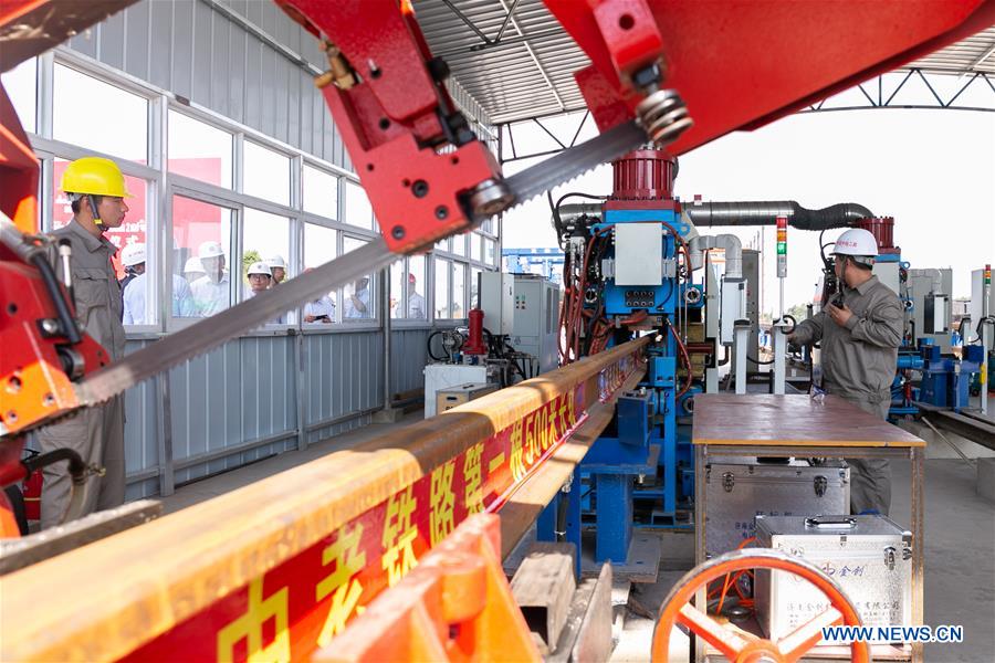 LAOS-VIENTIANE-CHINA-RAILWAY-FIRST-WELDING