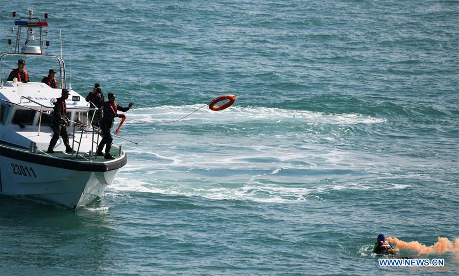 CHINA-HAINAN-HAIKOU-SHIP-RESCUE DRILL (CN)