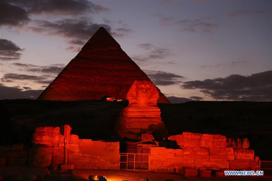 EGYPT-GIZA-PYRAMIDS-SPHINX-CHINA-SPRING FESTIVAL-CELEBRATION