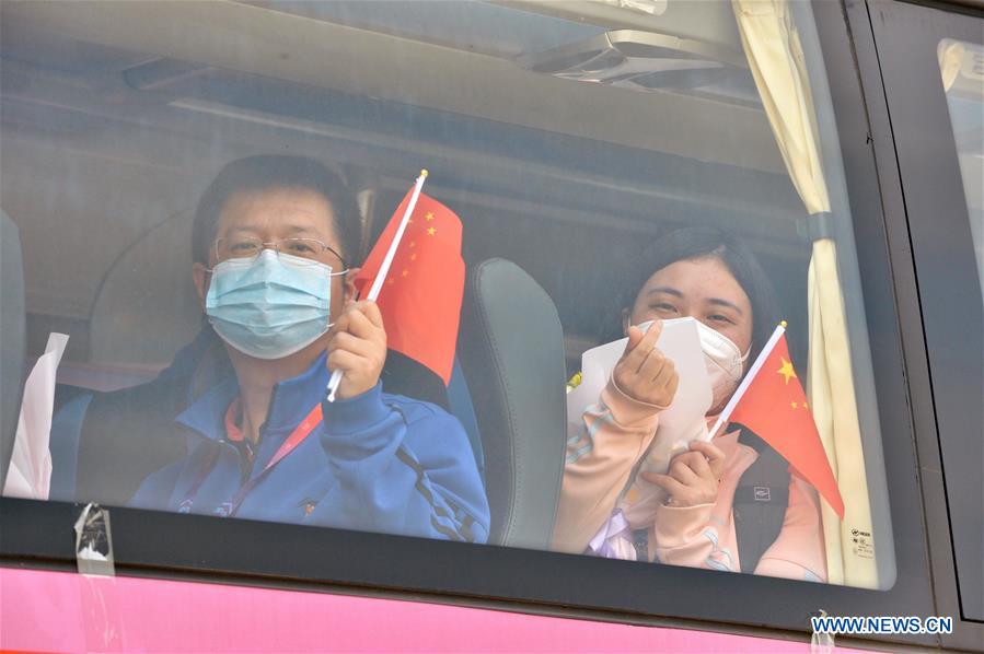 (PORTRAITS)CHINA-GUANGXI-COVID-19-MEDICS-RETURN HOME-ARRIVAL (CN)