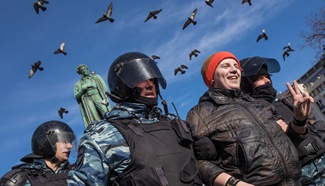 Over 7,000 people attend "unauthorized" protest in Moscow