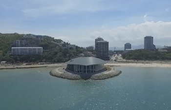 Aerial view of China-led construction projects in Papua New Guinea